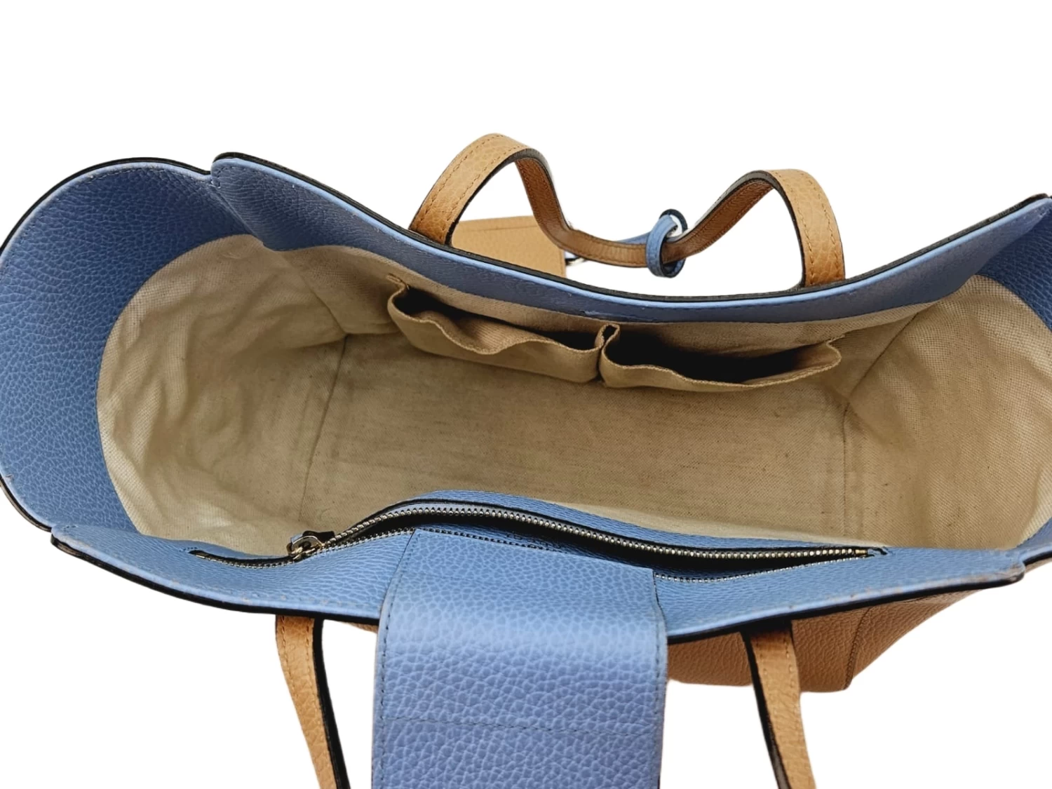     Gucci Beige Leather Small Swing Tote 