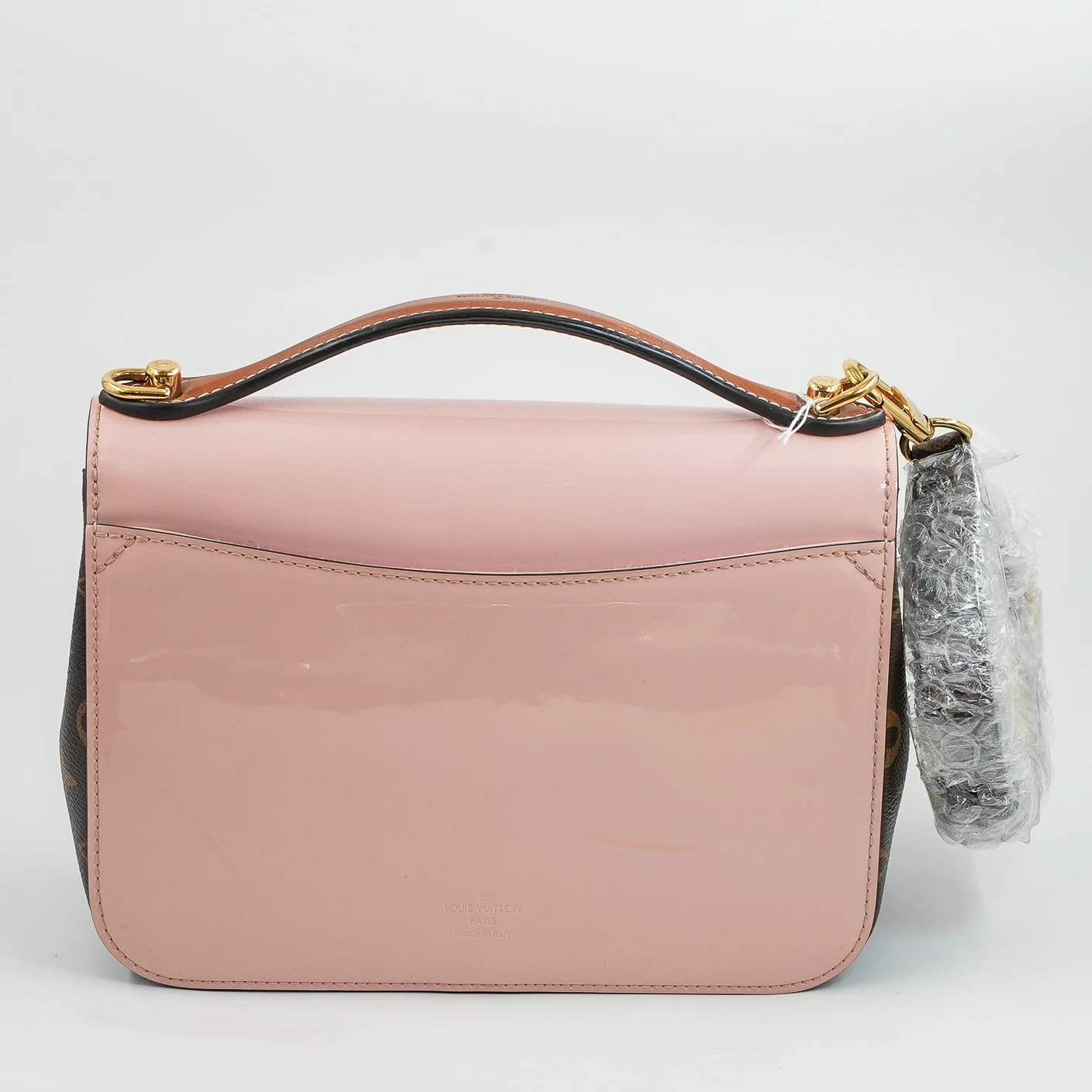 Louis Vuitton Monogram Handbag in Pink Patent Leather