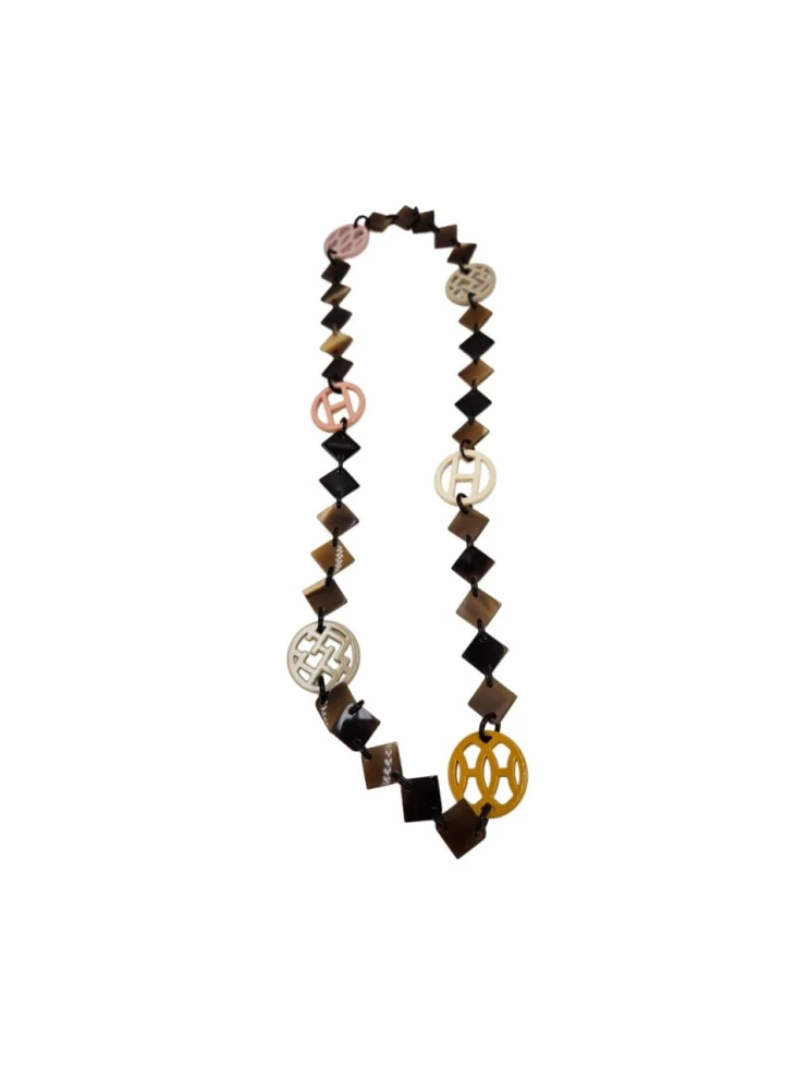     Hermes Lena Buffalo Horn & Lacquer Necklace 