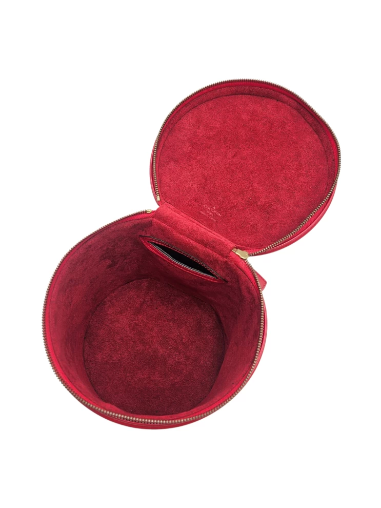     حقيبة مستحضرات تجميل Louis Vuitton Red Epi Cannes 