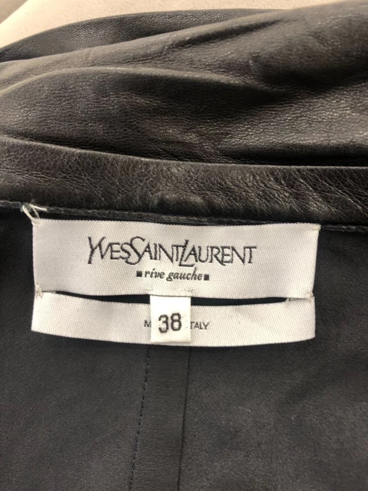     Yves Saint Laurent  Black Leather Top 