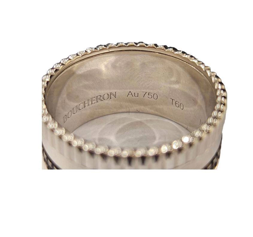     خاتم بوشرون كواتر من الذهب الأبيض عيار 18 قيراطًا، مقاس 60 