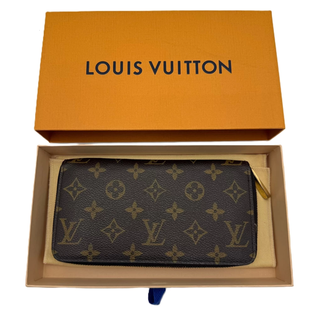     Louis Vuitton Monogram Zip Around Long Wallet Brown 