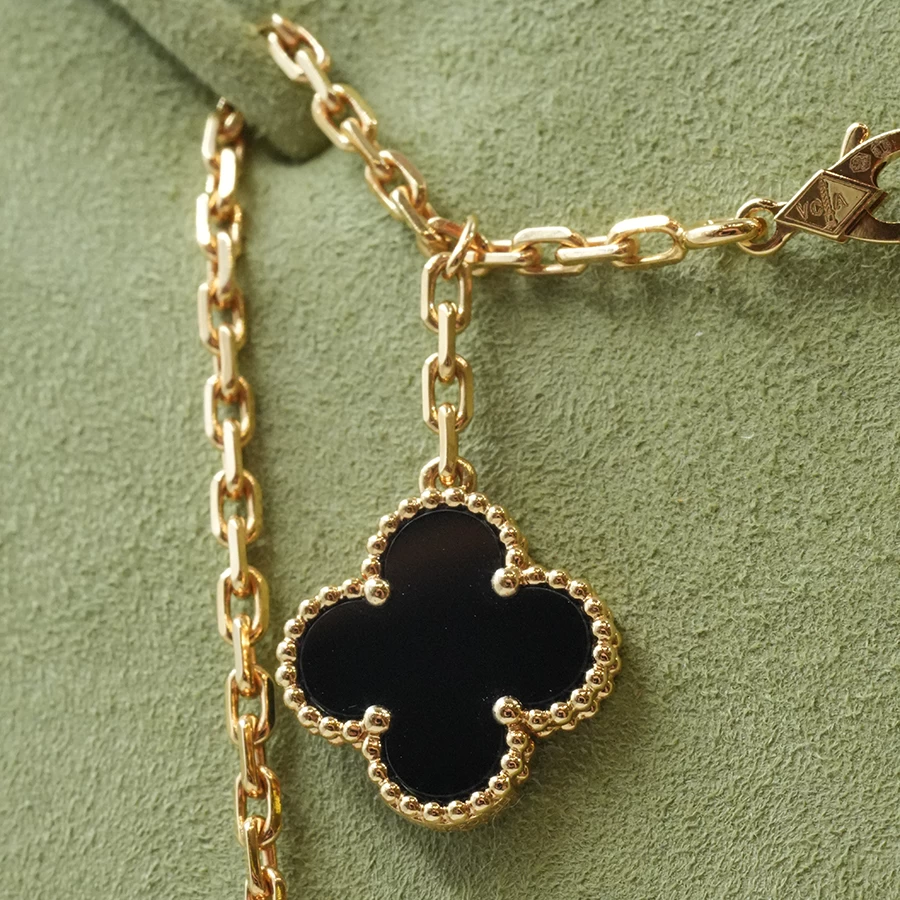     Van Cleef & Arpels Alhambra Long Onyx Necklace 