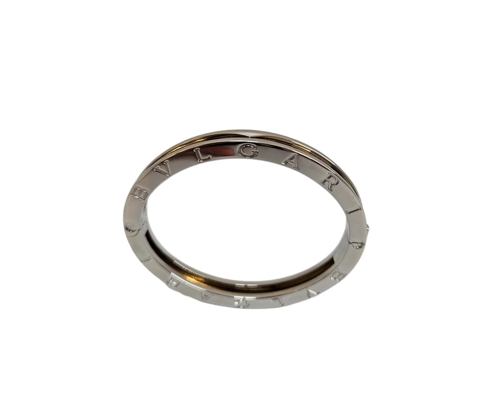     Bvlgari B.Zero1 Stainless Steel & 18K Yellow Gold Oval Bangle Bracelet size 17 
