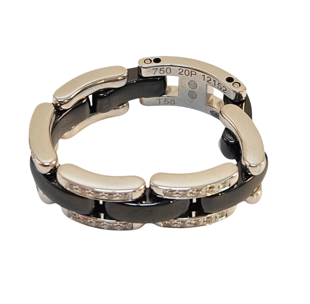     Chanel 18K White Gold  Diamond Ultra Ring Size T58 