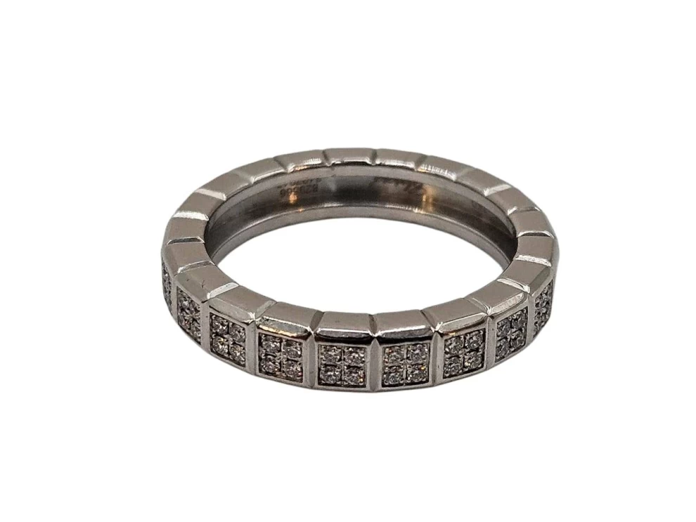     خاتم شوبارد آيس كيوب مرصع بالألماس من الذهب الأبيض عيار 18 قيراطًا، مقاس 58، 101015840 