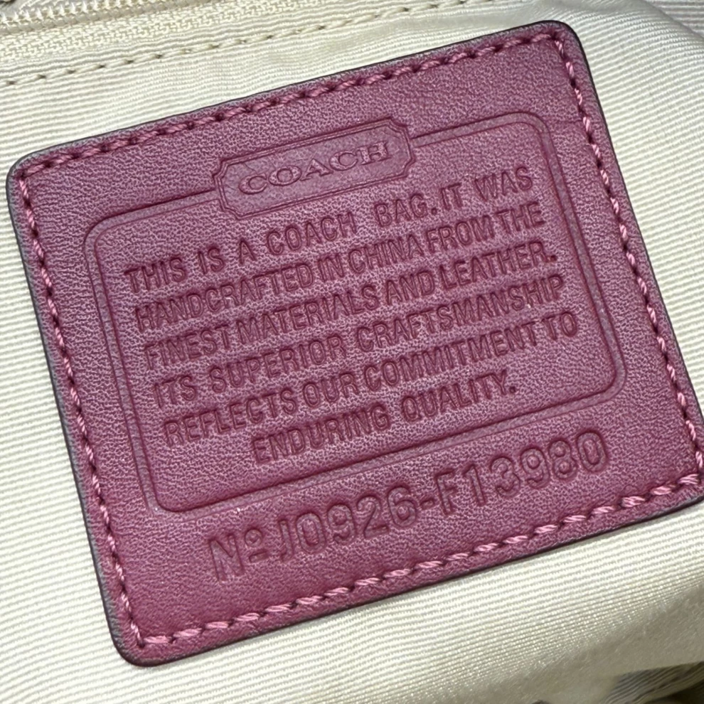     حقيبة كتف Coach Carly Optic Signature 