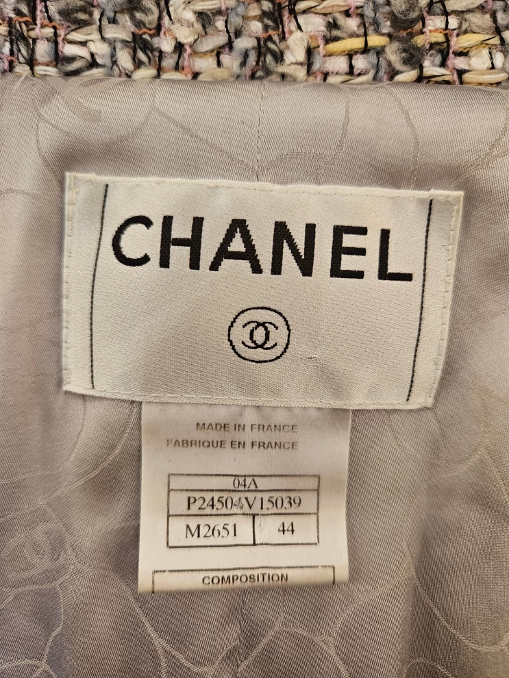     Chanel  Multicolor Tweed Fringed Jacket 