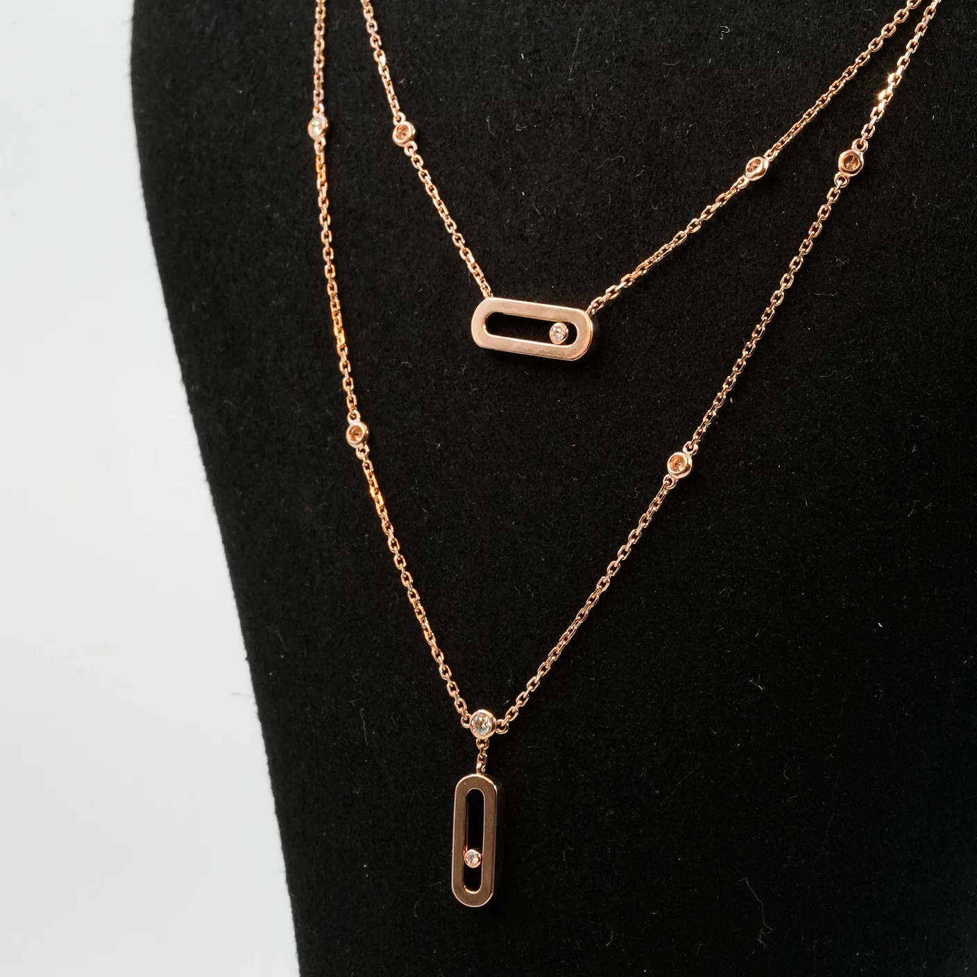     Messika Move Uno 2 Rows Diamond Necklace 