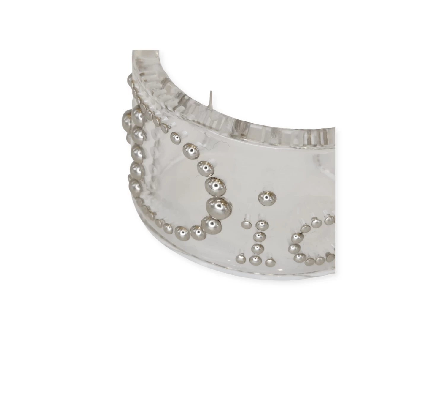     Christian Dior Vintage Lucite Crystal Clear Bangle 