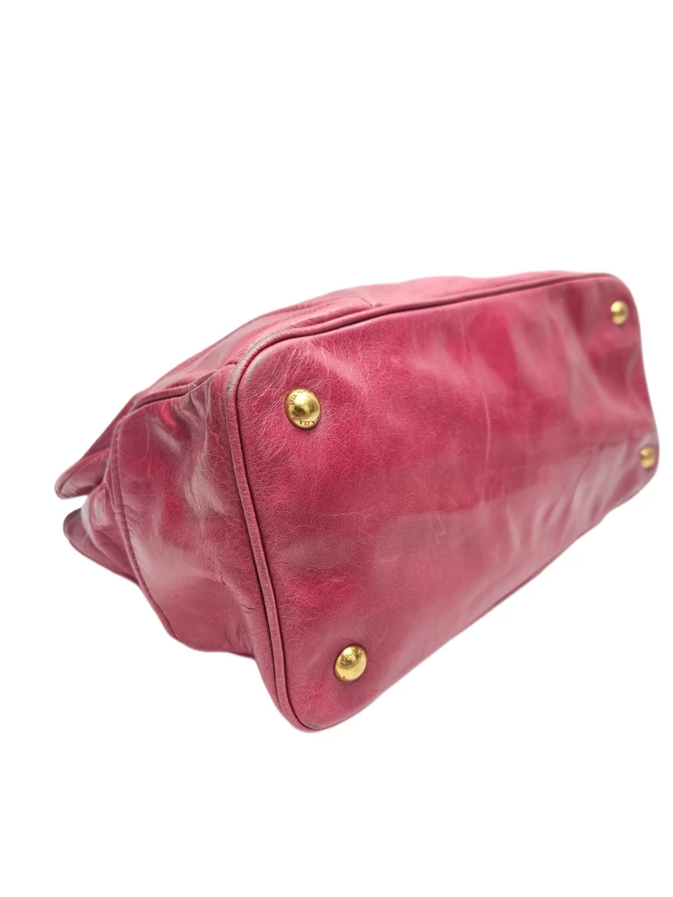     Prada Vitello Shine Leather Shopper Tote 