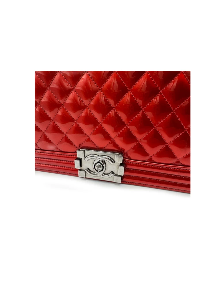 Chanel Medium Patent Leather Boy Bag