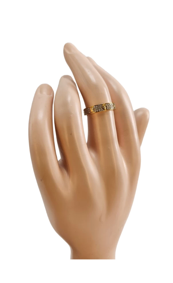     Cartier Diamond Love Ring Pave Ring size 50 