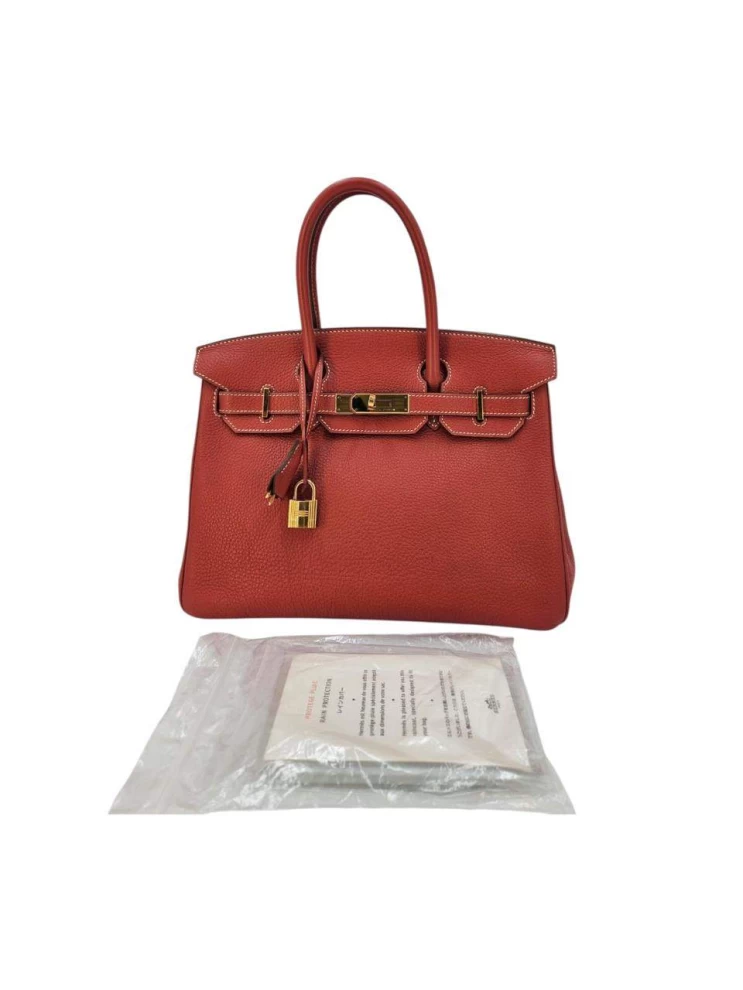     حقيبة هيرمس بيركين 30 توغو جلدية حمراء اللون من الذهب عيار 101023962 