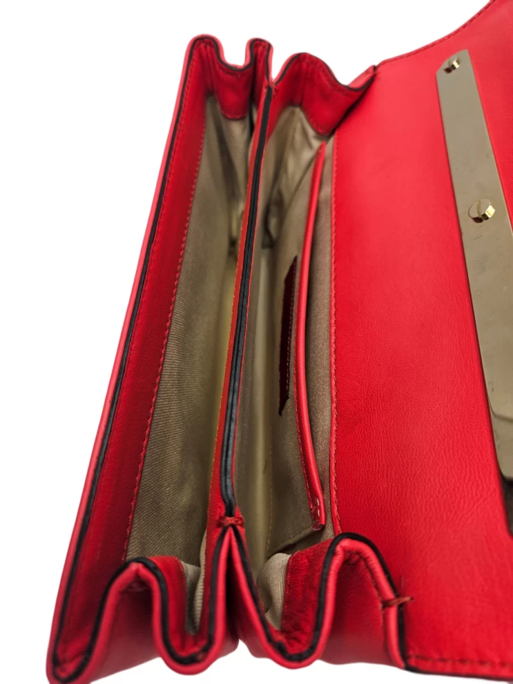     Valentino Leather Rockstud Va Va Voom Clutch Bag 