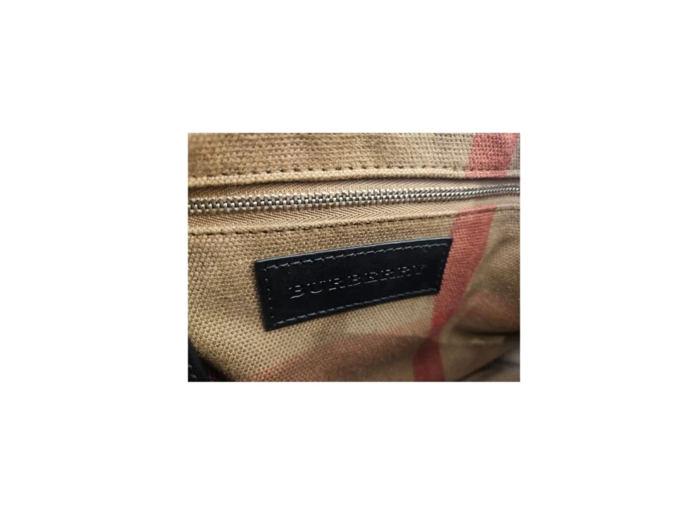     Burberry Black/Beige House Check Canvas and Leather Maidstone Tote Bag 101016020 