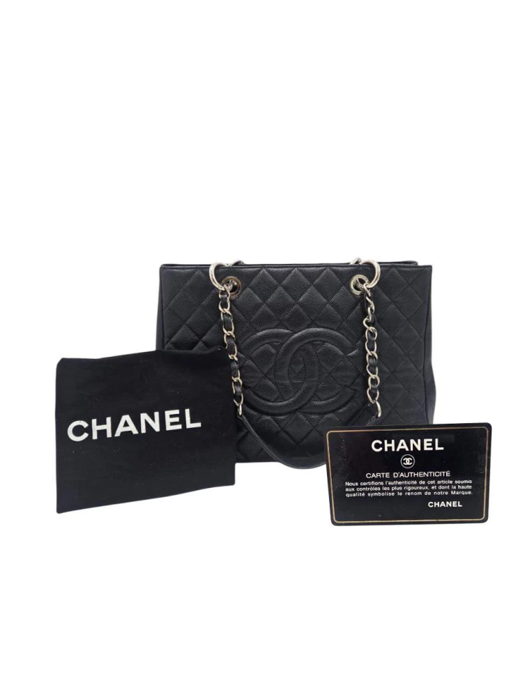     حقيبة كتف شانيل بلاك كافيار جي إس تي 