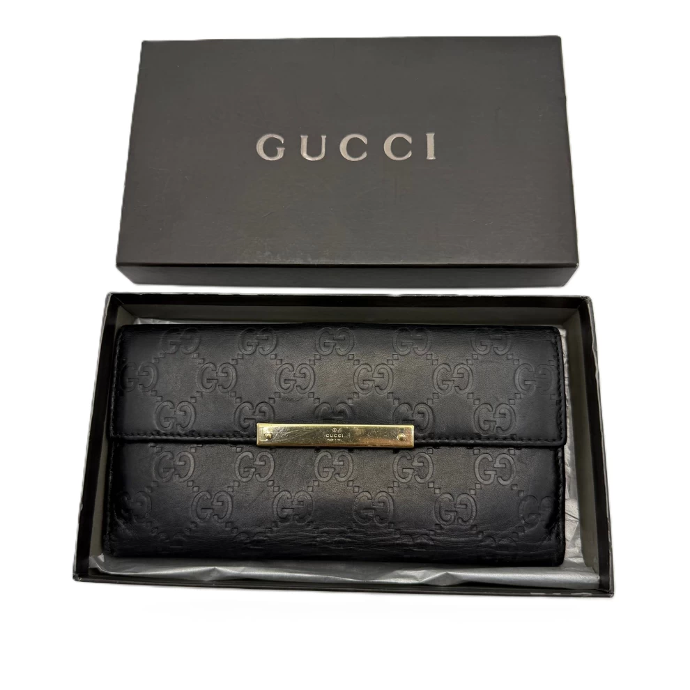     محفظة غوتشي غوتشيسيما كونتيننتال الجلدية السوداء 