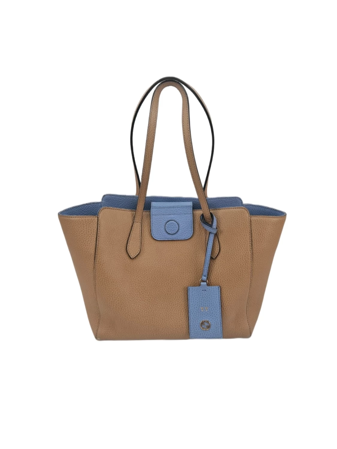     Gucci Beige Leather Small Swing Tote 