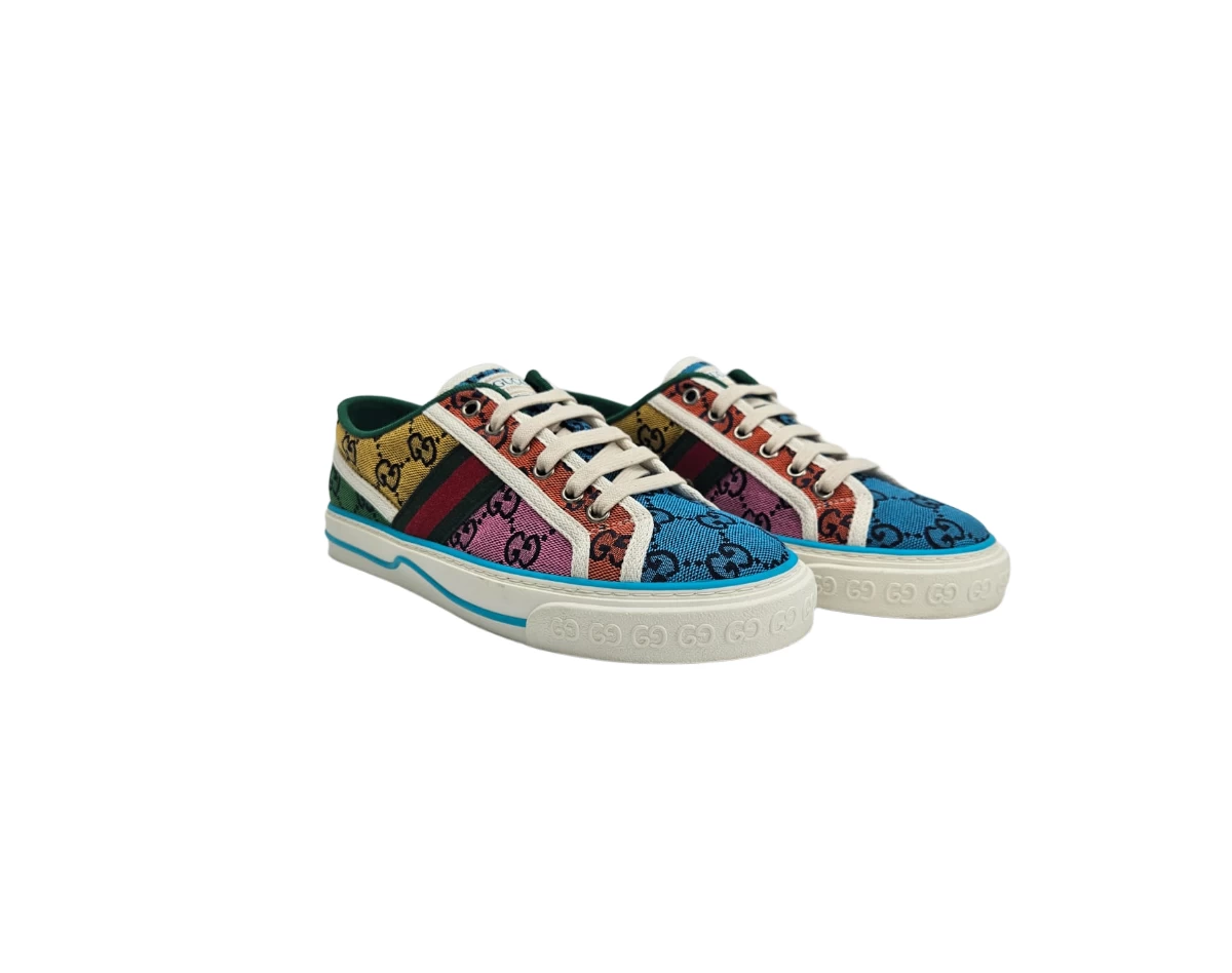     Gucci Monogram Multicolor Web Women's Sneaker 39 EU 