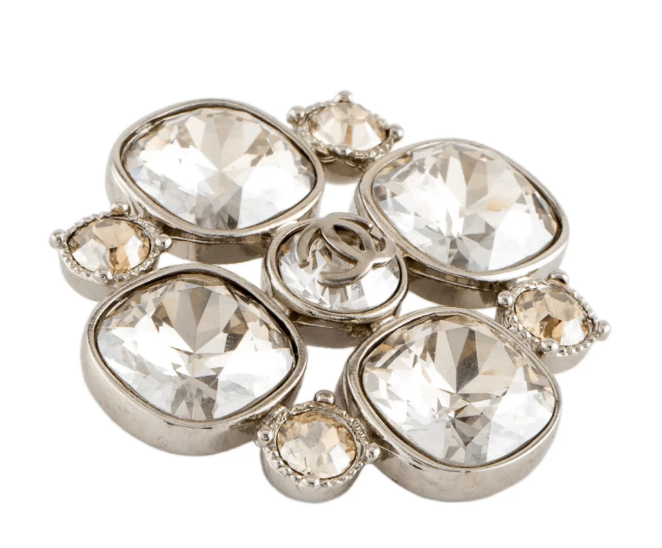     Chanel Strass CC Brooch Pin 