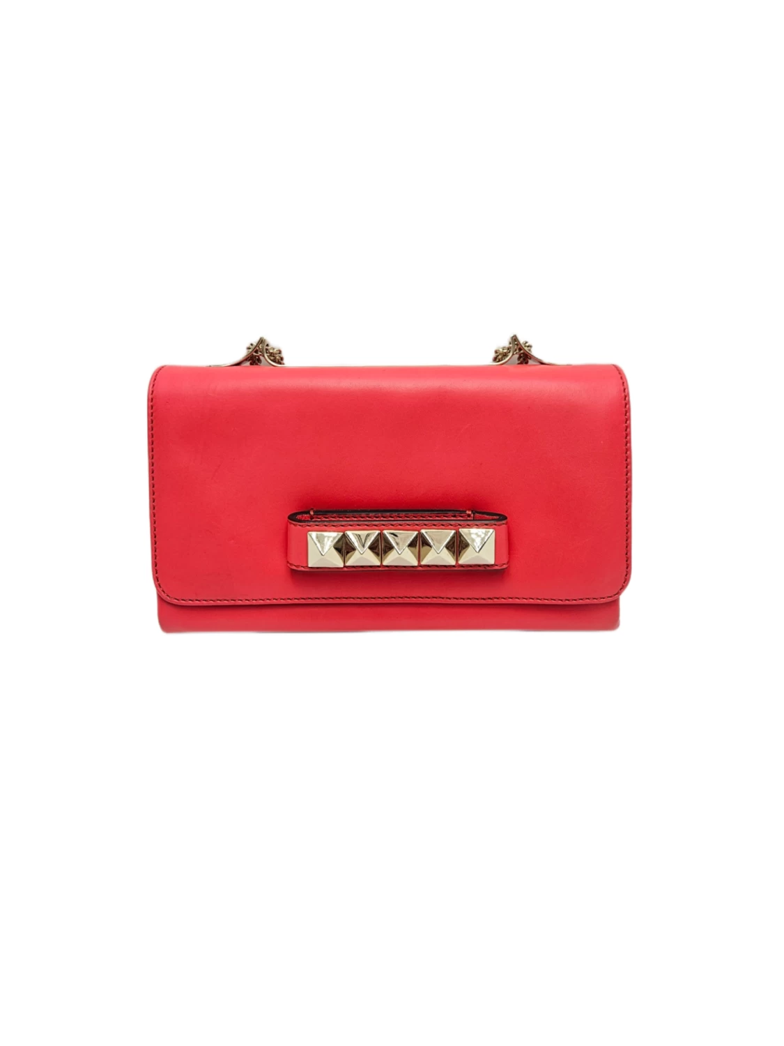     Valentino Leather Rockstud Va Va Voom Clutch Bag 