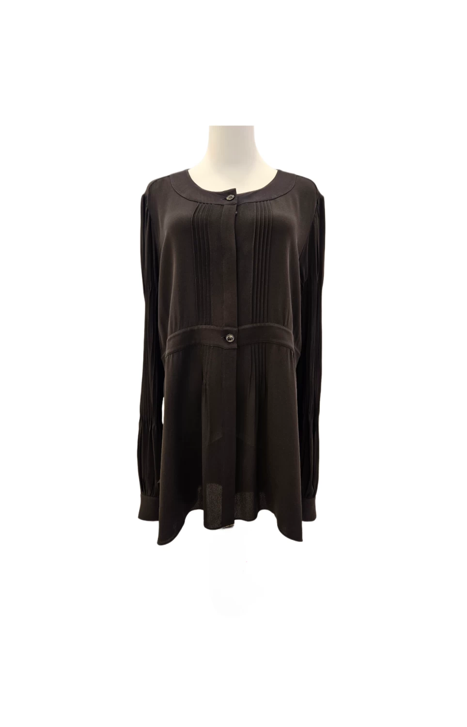     Chanel  Pleated Silk Long Top 