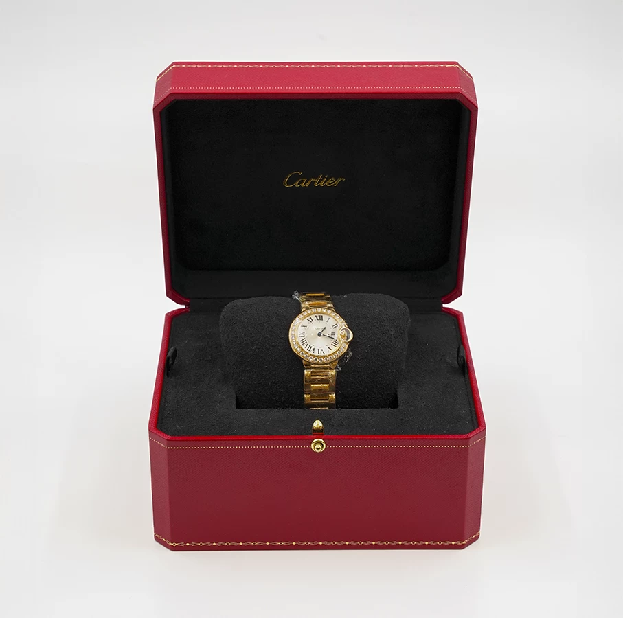     Cartier Ballon Bleu 26mm - Yellow Gold & Diamond Bezel 