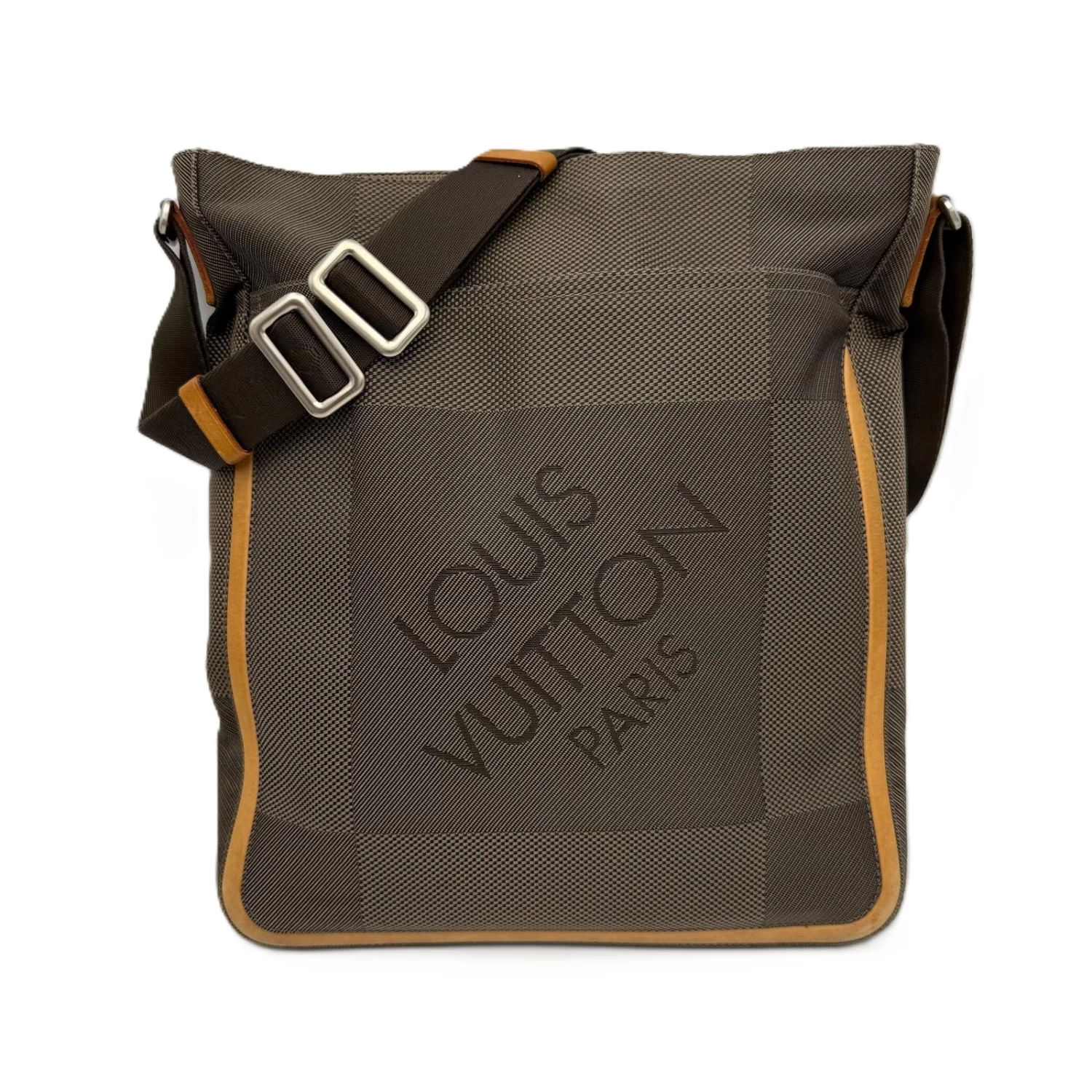     Louis Vuitton Damier Geant Terre Vertical Messenger Bag Canvas 