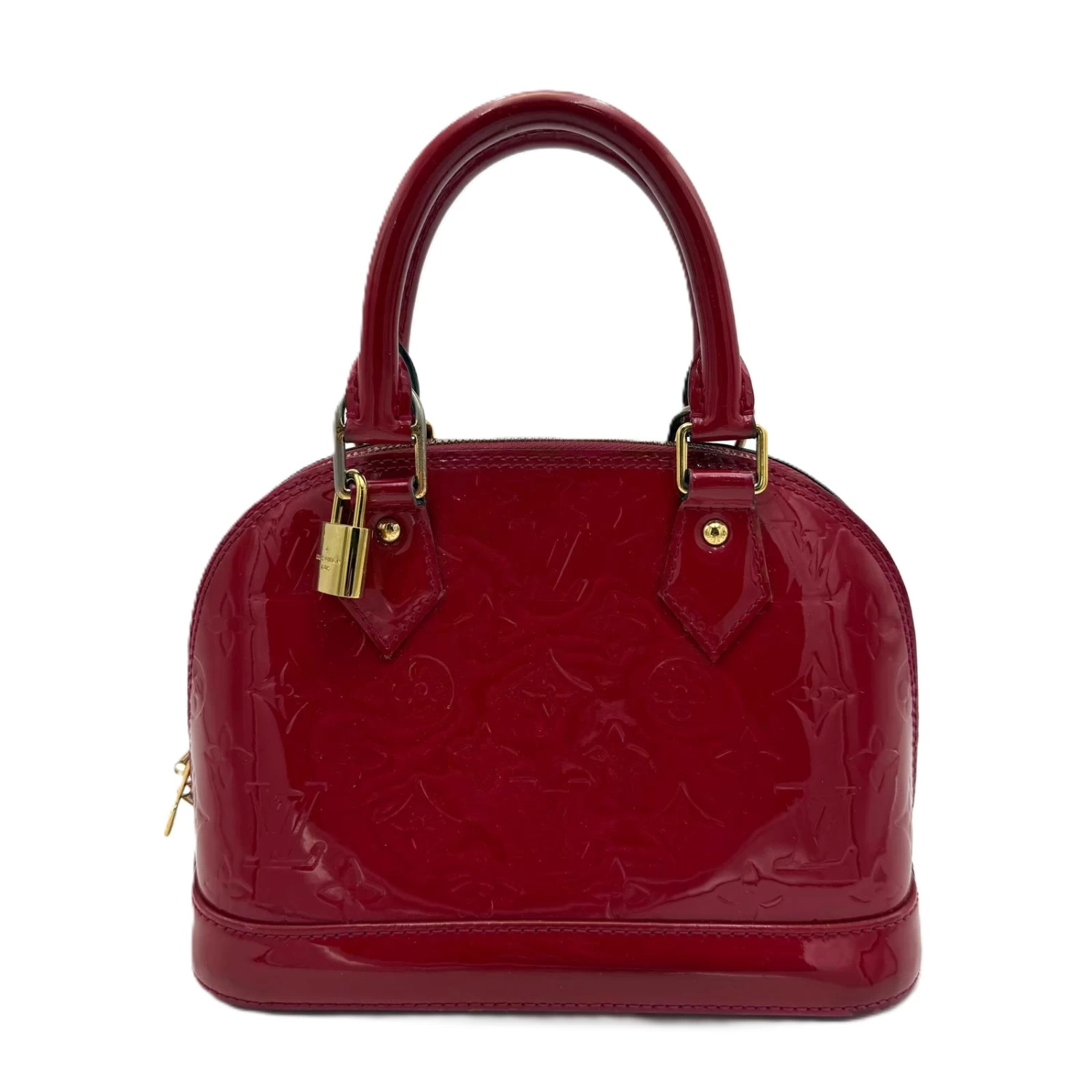     حقيبة لويس فويتون مونوغرام أحمر فيرنيس ألما BB 