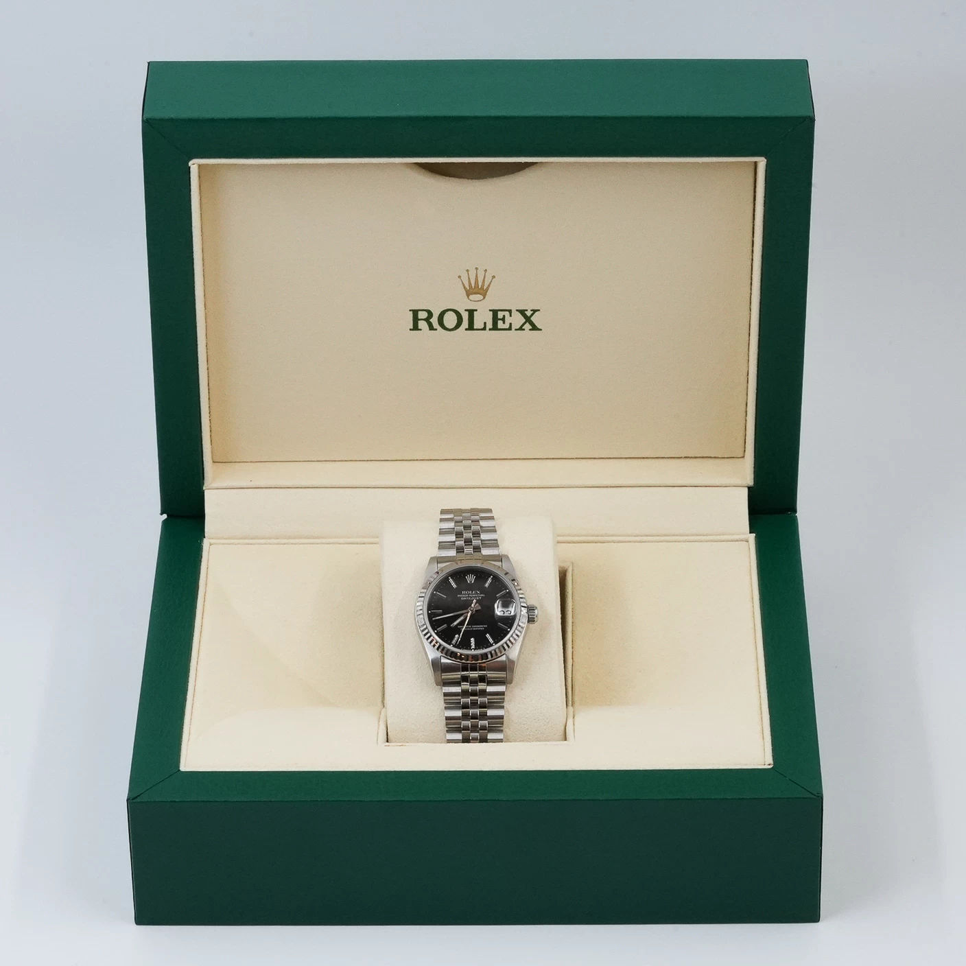     Rolex Datejust 31 in White Rolesor with Black Dial - Women's Watch 