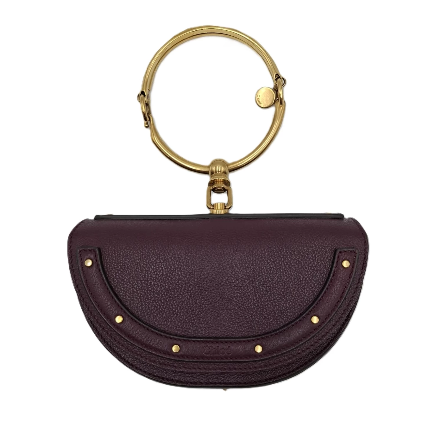     Chloe Violine Leather Small Nile Bracelet Minaudiere Crossbody Bag 