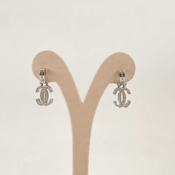 Chanel CC Drop Earrings