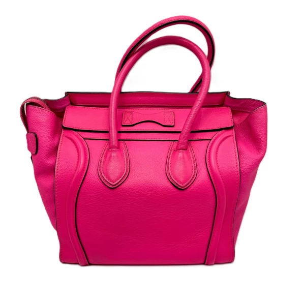 Celine Fluorescent Pink Micro Luggage Tote Bag