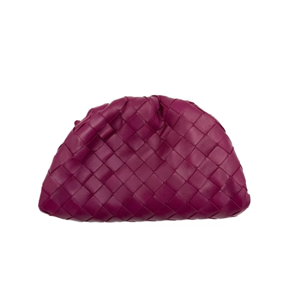 Bottega Veneta Red Mini Pouch in Intrecciato Nappa