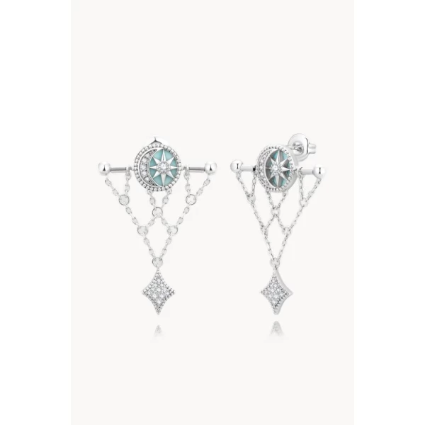 Desert Tale Net Earrings - Sama Blue