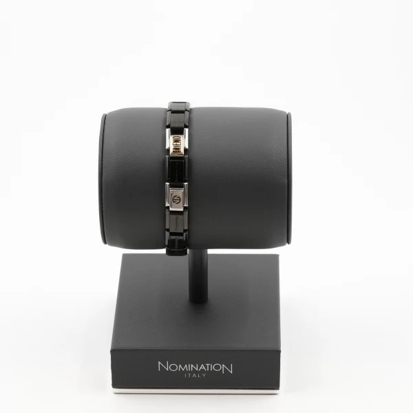COMPOSABLE BLACK BASE & CLASSIC LINK FRIEND IN 18K GOLD AND ENAMEL