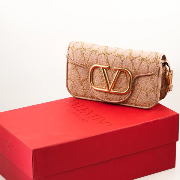 Valentino Garavani Locò Small Toile Iconographe Shoulder Bag