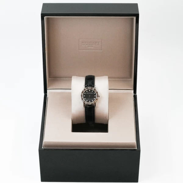 Bvlgari Bvlgari 26mm in Steel with Black Diamond Dial - Women's Watch