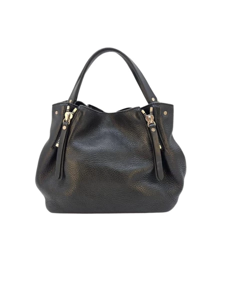 Burberry Black/Beige House Check Canvas and Leather Maidstone Tote Bag 101016020