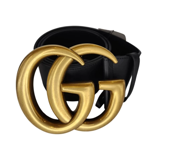 Gucci Wide Leather Belt GG Buckle Belt Size 85-34