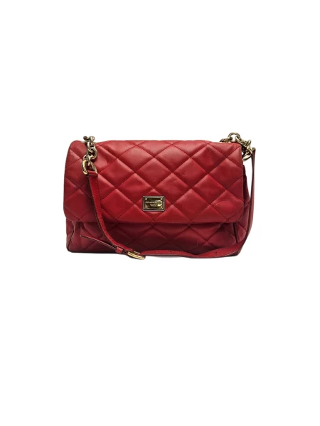 DOLCE & GABBANA Lambskin Quilted Miss Kate Shoulder Bag in Red