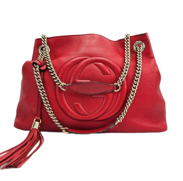 Gucci Red Leather Medium Soho