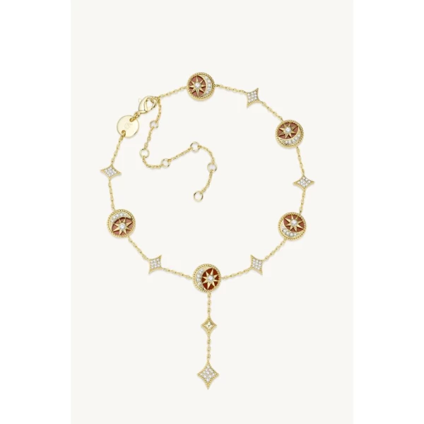 Desert Tale Drop Anklet - Red Jasper