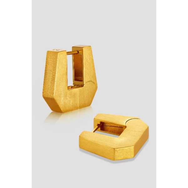 AMINA HEX MATTE HOOPS