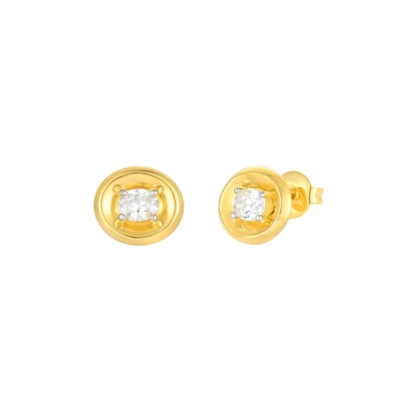 Oval Gold Stud