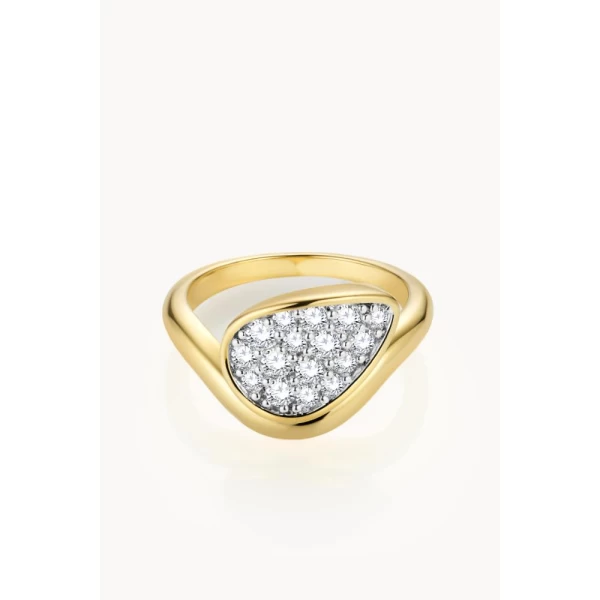 خاتم إصبع صغير بلون دمعة الكثبان الجليدية - مقاس 43 أوروبي