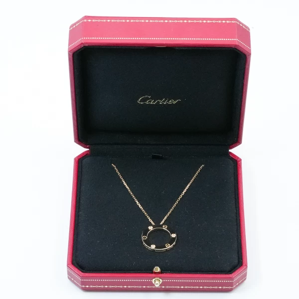 Cartier LOVE Diamond-Set Necklace in Gold