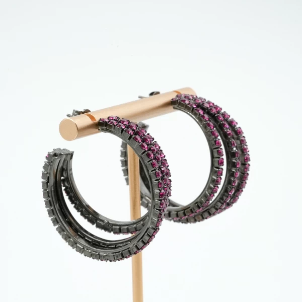 Diana crystal rhinestone hoops